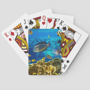 Photo of a tropical Fish on a coral reef Playing Cards