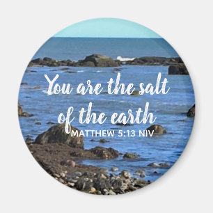 Photo of Atlantic Ocean Bible Verse Encouragement Magnet