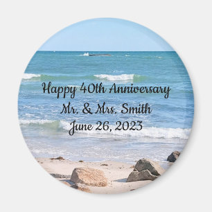Photo of Atlantic Ocean Shore 40th Anniversary Magnet