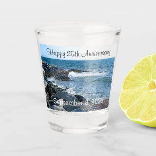 Photo of Atlantic Ocean with Splashing Waves Shot Glass