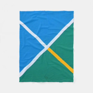 Photo of blue and green pavement fleece blanket