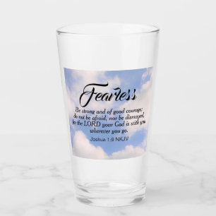 Photo of Blue Cloudy Sky Be Not Afraid Bible Verse Glass