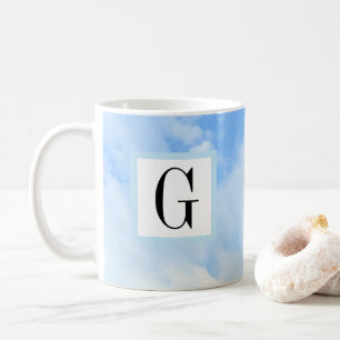 Photo of Blue Sky Elegant Single Initial Coffee Mug
