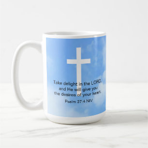 Photo of Blue Sky Success Bible Verse Christian Coffee Mug
