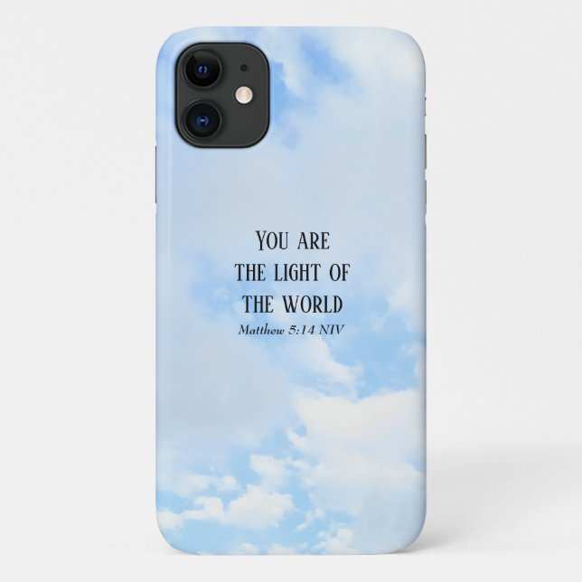 Photo of Blue Sky You are the Light Bible Verse Case-Mate iPhone Case (Back)