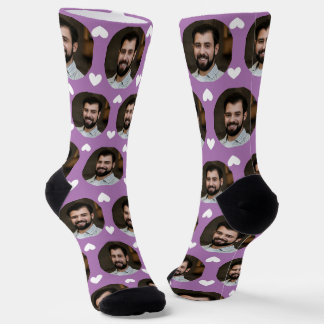 Photo of Boyfriend For Girlfriend Hearts Lavender Socks
