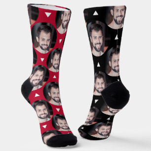 Photo of Boyfriend for Girlfriend Red Black Socks