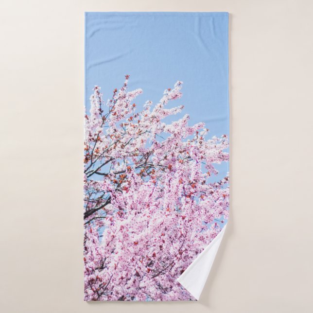 PHOTO OF CHERRY BLOSSOM TREE BATH TOWEL (Bath Towel)
