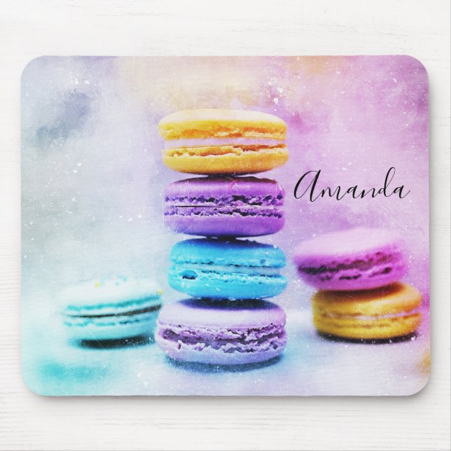 Photo of Colourful Macarons Mouse Pad (Front)