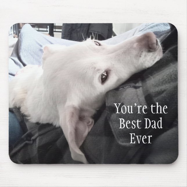 Photo of Cute Dog Best Dad Ever Mouse Pad (Front)