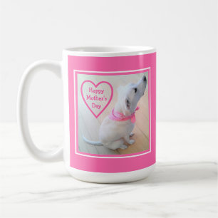 Photo of Cute Dog Wearing Pink Scarf Mother's Day Coffee Mug