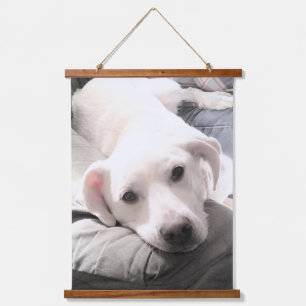 Photo of Cute Dog with Best Friend Dad Hanging Tapestry