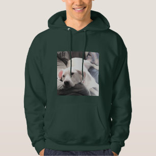Photo of Cute Dog with Dad Green Hoodie