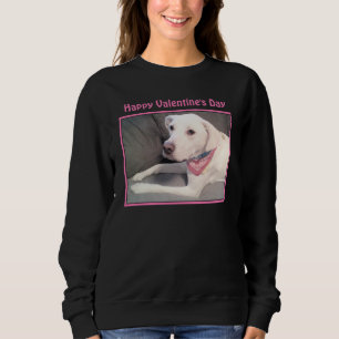 Photo of Cute White Puppy Dog Valentines Day Sweatshirt