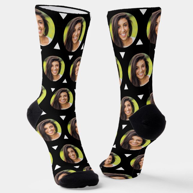Photo of Girlfriend for Boyfriend Cute Black Socks (Angled)