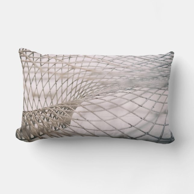 Photo of gray net lumbar cushion (Front)