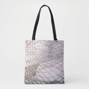 Photo of gray net tote bag