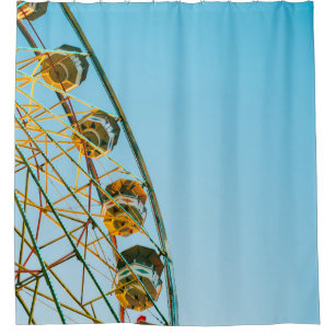 Photo of green Ferris wheel Shower Curtain