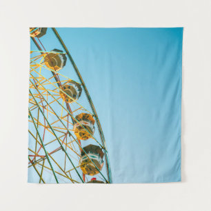 Photo of green Ferris wheel Tapestry