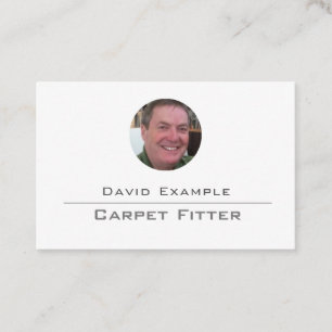 Photo of Holder on a Carpet Fitter Business Card