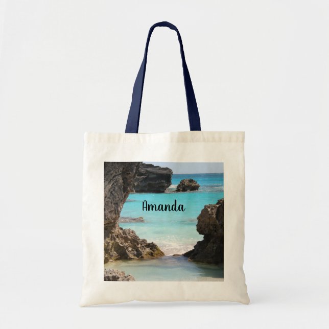 Photo of Island Coast & Tropical Sea Tote Bag (Front)