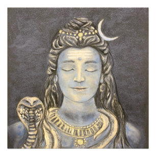 Photo of Lord Shiva Meditating Print