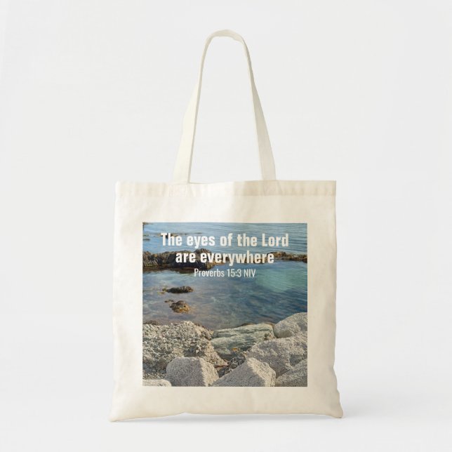 Photo of Low Tide Translucent Ocean Bible Verses Tote Bag (Front)
