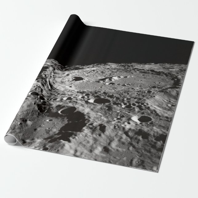 PHOTO OF MOON SURFACE WRAPPING PAPER (Unrolled)
