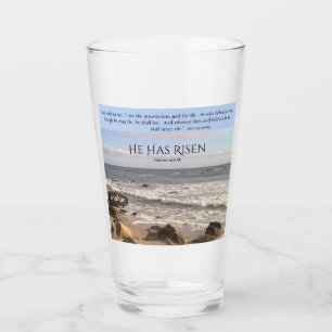 Photo of Ocean With Resurrection Scriptures Easter Glass