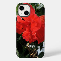Photo of Orange Double Hibiscus Custom Name