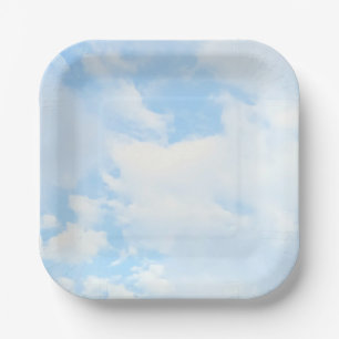 Photo of Peaceful Light Blue Sky Minimalist Paper Plate