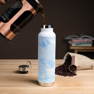 Photo of Peaceful Light Blue Sky Simple Water Bottle