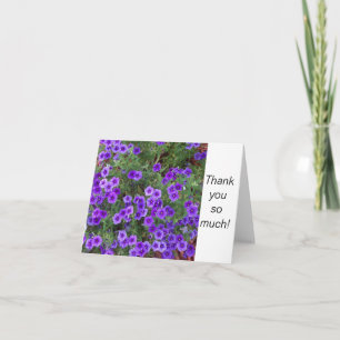 Photo of Purple Phlox flowers on a Thank You Card