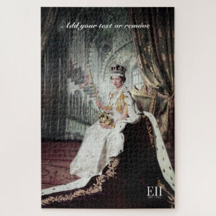 Photo of Queen Elizabeth II on her Coronation Day, Jigsaw Puzzle