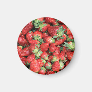 Photo of Red Juicy Strawberries Magnet