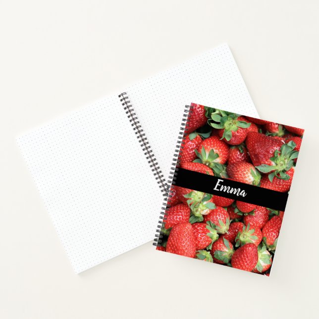 Photo of Red Juicy Strawberries Notebook (Inside)