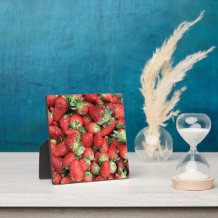Photo of Red Juicy Strawberries Plaque