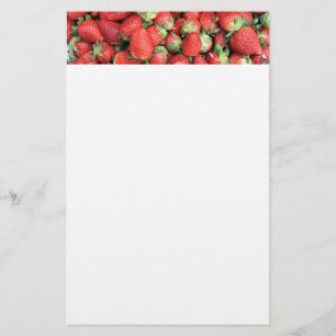 Photo of Red Juicy Strawberries Stationery