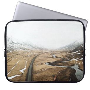 PHOTO OF ROAD TOWARDS MOUNTAIN LAPTOP SLEEVE