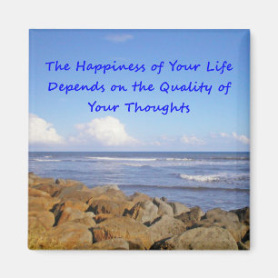 Photo of Rocky Shore and Blue Sky Magnet