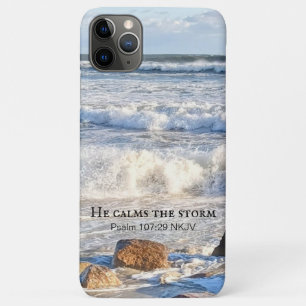 Photo of Stormy Sea He Calms the Storm Bible Verse iPhone 11 Pro Max Case