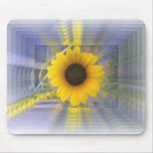 Photo of Sunflower with Repeated Infinity Pattern Mouse Pad