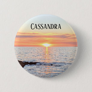 Photo of Sunset Name Tag 6 Cm Round Badge