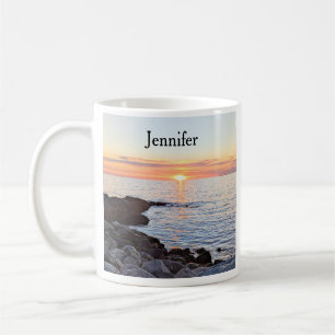Photo of Sunset on Ocean Proverbs Bible Verse Coffee Mug