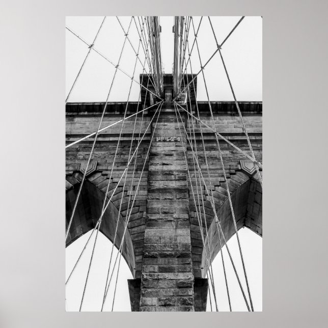Photo of the Brooklyn Bridge in NYC Poster (Front)