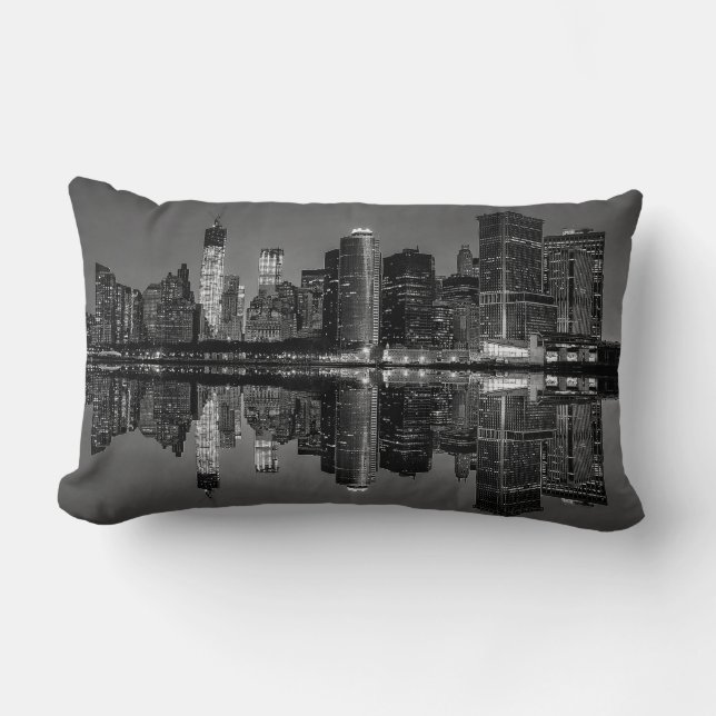 Photo of the New York City Skyline Landscape Lumbar Cushion (Front)
