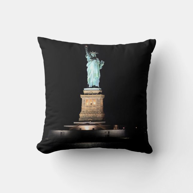 Photo of the Statue of Liberty in NYC Cushion (Front)