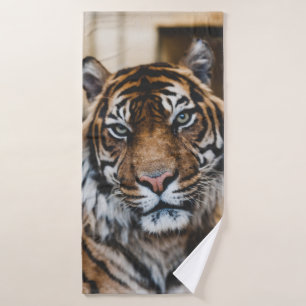 PHOTO OF TIGER'S FACE BATH TOWEL