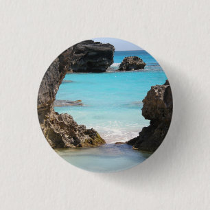 Photo of Tropical Island Coast & Sea 3 Cm Round Badge