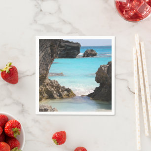 Photo of Tropical Island Coast & Sea Napkin